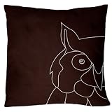 Owl-Chocolate 18" x 18" Dark Brown Decorative Pillow cover