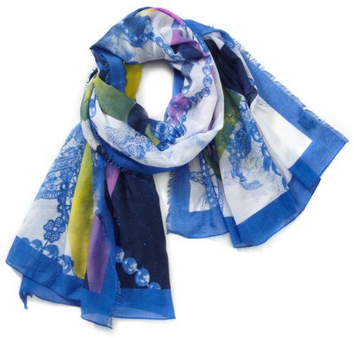 Belmondo Damen Tuch 507607AU, Gr. one size, Blau (blu combi) Preisvergleich