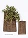 Pack of 4 Spring Serenity Brown Rattan Hanging Wall Pocket Baskets