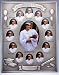 "Congratulations" Oval Photos - Twelve - 1&Acirc;&frac14;&Atilde;�1&Acirc;&frac12; 1st - 12th Grade & One - 3&Acirc;&frac12;&Atilde;�5 Oval Graduation Photo Frame w/Grad Cap & Tassel, Balloons, Diploma, and an Engraveable Surface