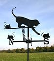 Wetterfahne "Katze", schwarz