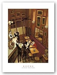 Bistro by Juarez Machado 19"x25" Art Print Poster