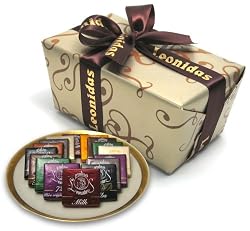 Leonidas Belgian Chocolates: 1 lb Napolitain Sampler Ballotin - Orange, Nibs, Feuilletine, 72% Pure Origin Sao Tome, Milk, White, and Dark Chocolate Squares
