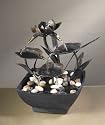 Cadono Tabletop Metal Leaves Water Fountain