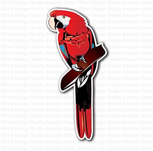 Ara Scarlet Macaw Parrot Bird Red Blue Sticker