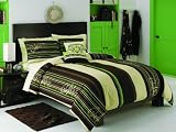 Quiksilver Skateboard Stripe Brown Cream Green Boys Comforter Set 
Dec Pillows