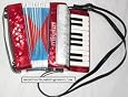 Barronelli Piano Accordion 17 Keys 8 Bass - Red