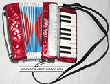Barronelli Piano Accordion 17 Keys 8 Bass - Red