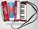 Musical Instruments : Barronelli Piano Accordion 17 Keys 8 Bass - Red