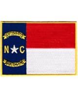 North Carolina State Flag Embroidered Patch Iron-On NC Emblem