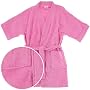 Fuchsia Cotton Terry Short Robe for Women