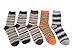 EBMORE Man Thick Wool Crew Winter Socks 5-Pack (Retro),Size 25- 27 cm