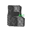 A Set of 4 Universal Fit Animal Print Carpet Floor Mats for Cars / Truck - Snow Leopard