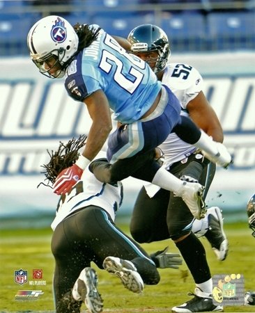 Chris Johnson Tennessee Titans In Air 8x10 Photo