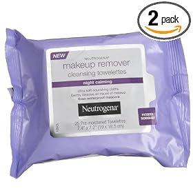 Neutrogena Makeup Remover Cleasing Towelettes, Night Calming ,25-Count Packages (Pack of 2)