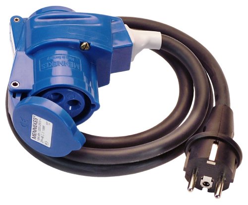 as - Schwabe 60483 Adapterleitung mit Winkelkuplung 230V / 16A / 3polig, 1,5m H07RN-F 3G2,5, IP44 Aussenbereich