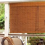 Buy 30W Window Treatment Roll-Up Blind with Valance in Fruitwood Matchstick Bamboo by Lewis Hyman