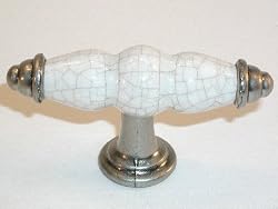 Top Knobs-Chateau Collection M74 T-Handle in Antique Pewter & Antique Crackle