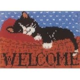 M C G Textiles Latch Hook Kit, 19-1/2-Inch by 16-Inch, Cat Nap