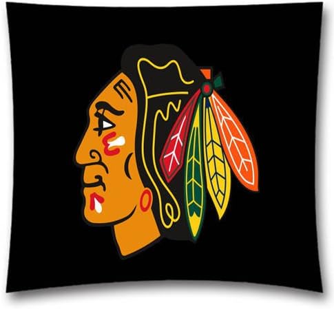 Popular Cotton Linen Square Decorative NHL Throw Pillow Case Crazy Cushion Cover nhlChicago Blackhawks,Home Decor,Personalized Gift,18 "X18 "
