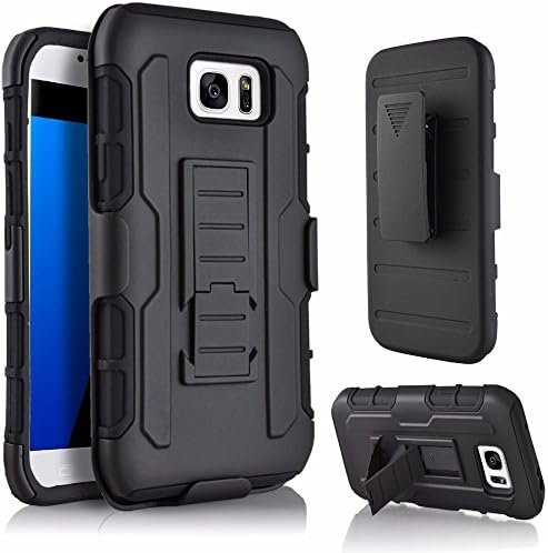 Samsung Galaxy S7 Case Military Future Armor Hybrid Defender Dual Layer Bumper KICKSTAND w/ BELT CLIP HOLSTER Impact & Shock Resistant Robot Hard Shell Case for Galaxy S7 by VANGUARD CASES