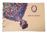 Linkedwin Extra Large Our Adventure Book, Pixar Up Movie Scrapbook, DIY Wedding Photo Album with Mixed Color Paperboard (L: 15.3
