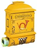 Dahlhaus Old World Hand-Painted Mailbox & Newspaper Holder YELLOW