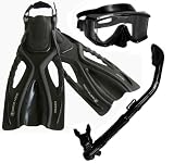 51zPeMOfPRL. SL160  Snorkeling Scuba Dive Dry Snorkel with Side View Edgeless Mask Fins Gear Set