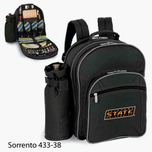 Oklahoma State Cowboys Insulated Picnic Backpack with Wine Duffel and Deluxe Service for 4