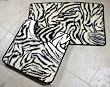 Zebra Faux Fur Bath Rug Set - 2 Piece