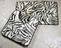 Zebra Faux Fur Bath Rug Set - 2 Piece