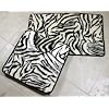 Zebra Faux Fur Bath Rug Set - 2 Piece