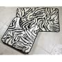 Zebra Faux Fur Bath Rug Set - 2 Piece