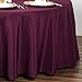 LinenTablecloth 90-Inch Round Polyester Tablecloth Eggplant