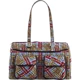 VERA BRADLEY CARRY ON CARGO PLAID LUGGAGE BAG PURSE NEW