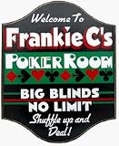Customized Shuffle Up Poker Room Wooden Sign