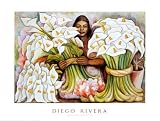 Vendedora de Alcatraces Art Poster Print by Diego Rivera, 36x28