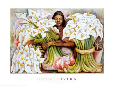 Vendedora de Alcatraces Art Poster Print by Diego Rivera, 36x28