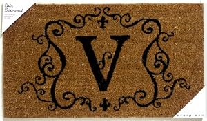 Monogram Coir Doormat Insert - V