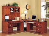 5 PC. Set Home Office Furniture with Hutch File Cabinet and Hutch in Rustic ....