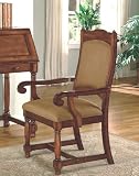 Traditional Style Brown Cherry Finish Accent Arm Chair
