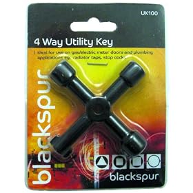 4 Way Utility Key - Ideal for you gas/electric meter doors and radiators