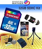 Transcend 32GB SDHC Class 6 Starter Kit. Kit Includes Transcends High-Speed Class 6 SDHC, Tabletop bendable Wire Tripod, SD/SDHC USB Card Reader/Writer, LCD Protection Film Kit, Lens cleaning Kit and Memory Card wallet.