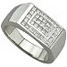 Jewelry : 1.00 Ct.T.W. Princess Cut Diamonds, White 14K Gold. Men's Diamond Ring