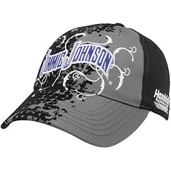 NASCAR Chase Authentics Jimmie Johnson Ladies Black-Gray Checkered Past Adjustable Hat