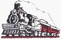 Railroad Steam Train - Embroidered Iron On or Sew On Patch