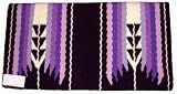 Mayatex Saddle Blanket - Wool Eagle Exclusive - Black, Purple and Lavender