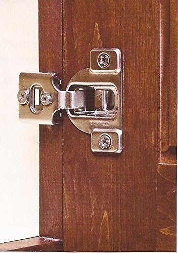 2 Pack Matching Set - 3 Way Adjustments -1/2" Overlay-Compact Hinge and Clip-on Soft Close Device