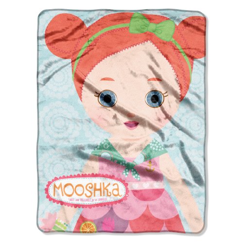 Northwest MGA Mooshka, Red Heads Micro Raschel Throw, 46 by 60-Inch