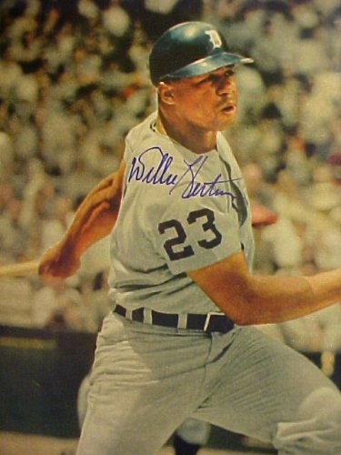 Willie Horton Autographed 11 x 14 Professionally Matted Color Photo
